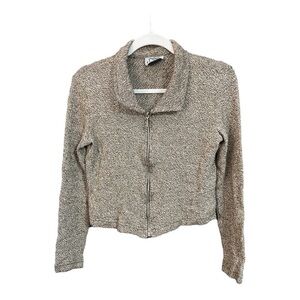 Vintage Y2K Soda Blu Sportswear Cropped Zip Up Cardigan Size Medium